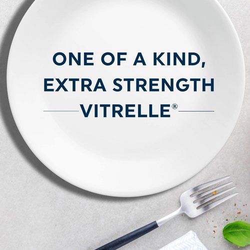 Corelle Vitrelle 18-Piece Service for 6 Dinnerware Set Triple Layer Glass and Chip Resistant, Lightweight Round Plates and Bowls Set, Indigo Speckle