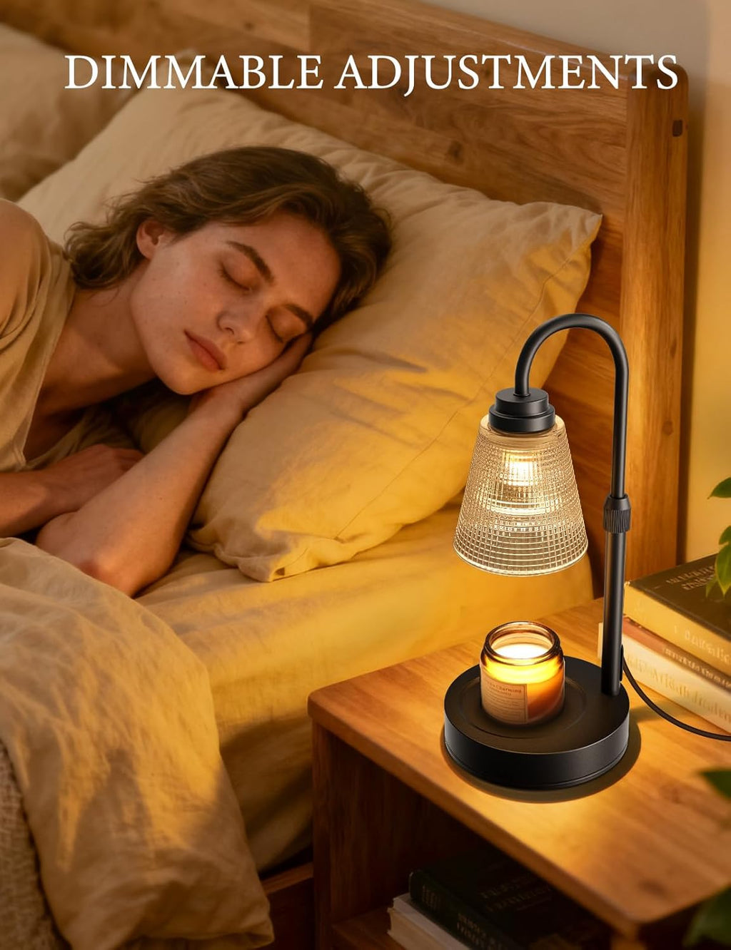 Skiennix Candle Warmer Lamp - Dimmable & Adjustable Height Wax Melts Warmer for Jar Candles | Home Decor Gift