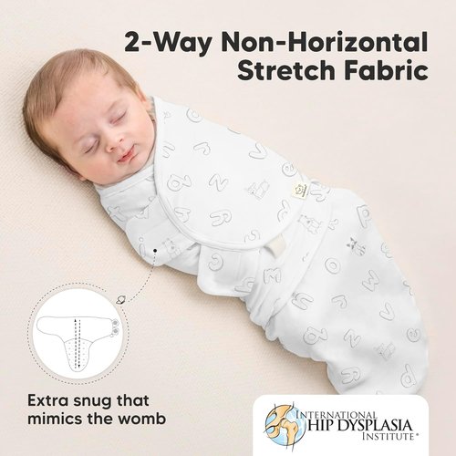 ABC Land Organic Baby Swaddle Sleep Sacks - Soft & Snug 3-Pack for Newborns 0-3 Months