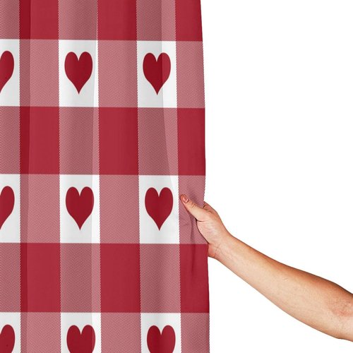AIXMJZQ Valentines Shower Curtain Bathroom Love Farmhouse Holiday Bathroom Decor 72x72 Inches with 12 Hooks
