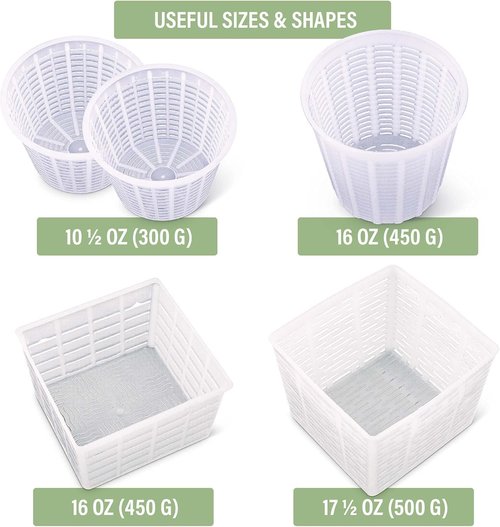 Cheesemaking Molds | Ricotta Cheese Draining Baskets - Authentic Italian Craftsmanship