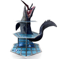 GLURUITE Mosasaurus Dinosaur Cupcake Stand Party Decorations Mosasaurus Cupcake Holder Dinosaur Dessert Tower for Dinosaur Theme Party Birthday Supplies