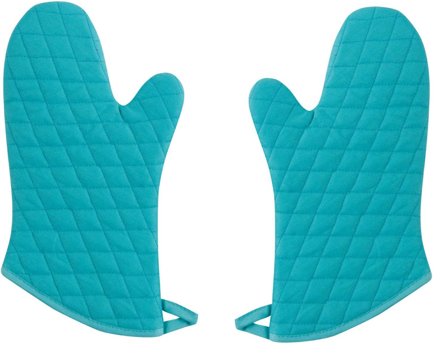 Now Designs Basic Oven Mitt - Bali Design | Set of 2 | 6.5 x 13 Inches for Superior Heat Protection