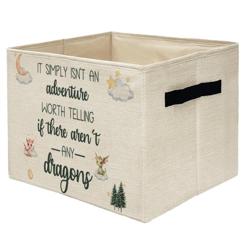 ATBWGT Dragon Nursery Storage Bins Box, Toybox for Boys Girls, Adventure Forest Dragon Foldable Storage Baskets Organizer for Bedroom Bathroom Kids Room Dorm Clothes Toys Books