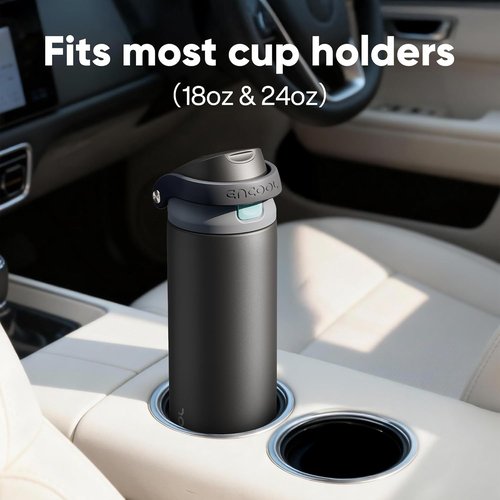 ENCOOL Insulated Water Bottle - Leakproof Dual-Sip Design | Keeps Drinks Cold All Day, 24 oz, Teal Blue
