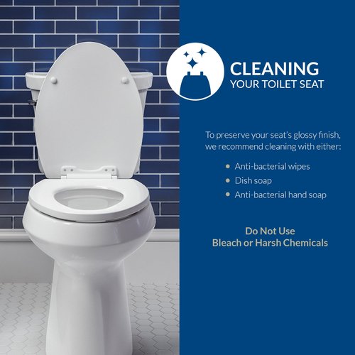 Mayfair Natural Oak Veneer Toilet Seat with Chrome Hinges, Round, Wood