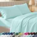 California Design Den Split King Bed Sheets Set - 100% Cotton, 400 Thread Count, Smooth Sateen Finish, Deep Pockets, Seafoam