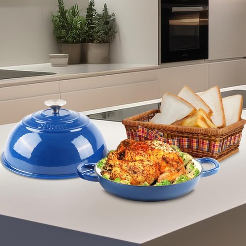 CUKOR 7QT Enameled Cast Iron Dutch Oven - Non-Stick Bread Pot for Baking & Cooking | Versatile for Roasting, Braising, Stewing, Soups
