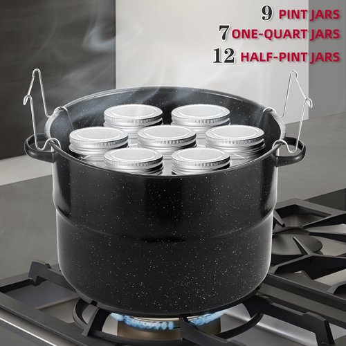 Canning Pot with Rack and Full Canning kits Set For Beginners,21.5 Quart Water Bath Canning Pot Canners for Canning with Rack and Lid,Canning Supplies Starter kits Set by DIMESHY