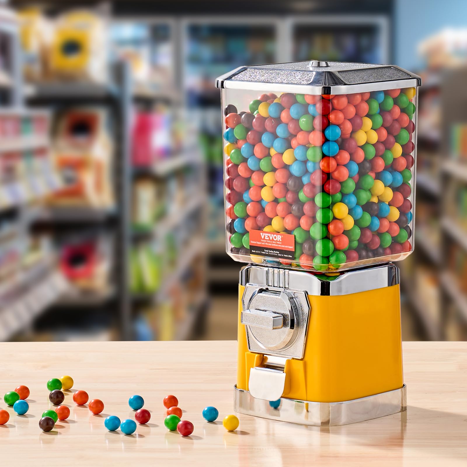 VEVOR Vending Machine, Classic Gumball Bank, Huge Load Capacity Candy Gumball Machine, Mini Vending Machines, Gumball Dispenser Machine for Kids, Perfect for