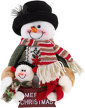 Skiennix Plush Snowman Tabletop Decoration - 10.22" X 6.48" Winter Ornament for Holiday Home Decor