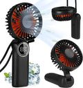 LtYioe Portable Handheld Fan - Rechargeable Mini Desk Fan with LED Display & 180° Foldable Design | Black
