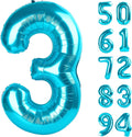 Skiennix Blue Number Balloon - 40 Inch 3rd Birthday Decoration for Kids & Adults | Party Supplies