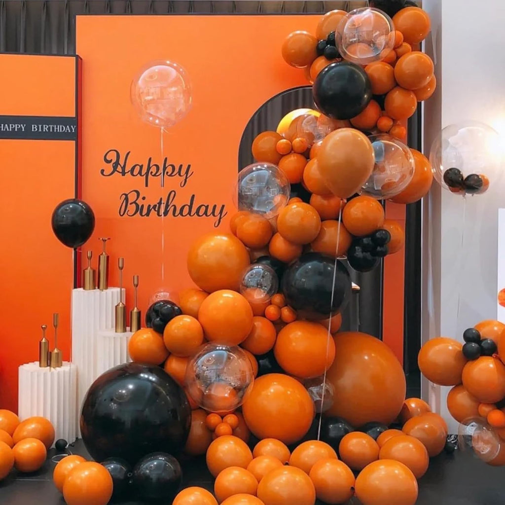 Voircoloria 105pcs Retro Orange Balloons - 12 Inch Party Latex Balloons for Birthdays & Celebrations