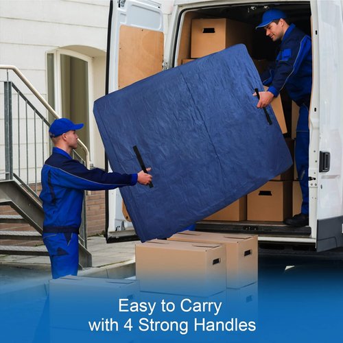 Mattress Bags for Moving - Waterproof Queen Size Cover with Heavy Duty Handles & Strong Zipper