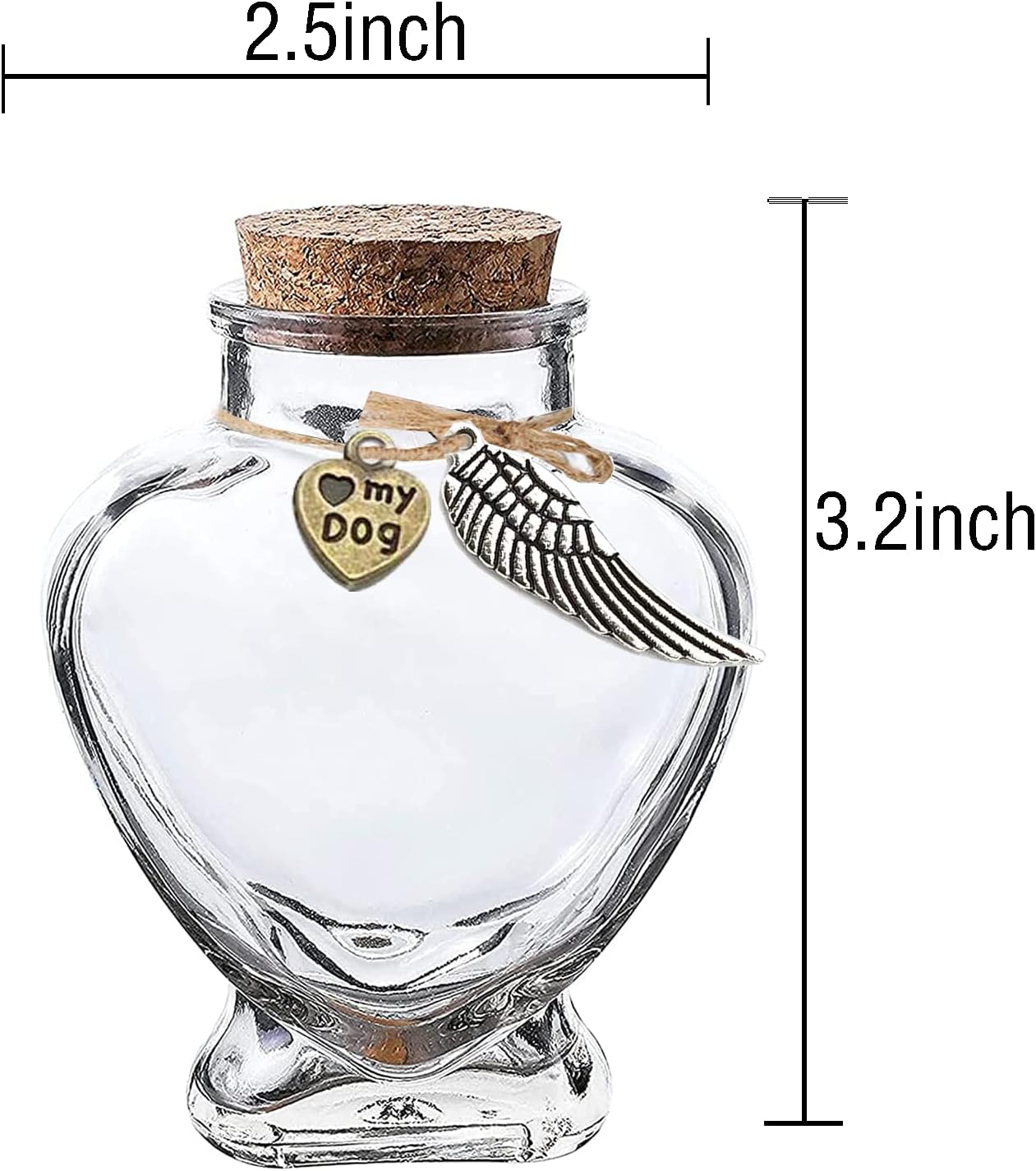 Skiennix Memorial Bottle for Pet Hair - Keepsake Urn for Dog & Cat Fur | Elegant Pet Memorial