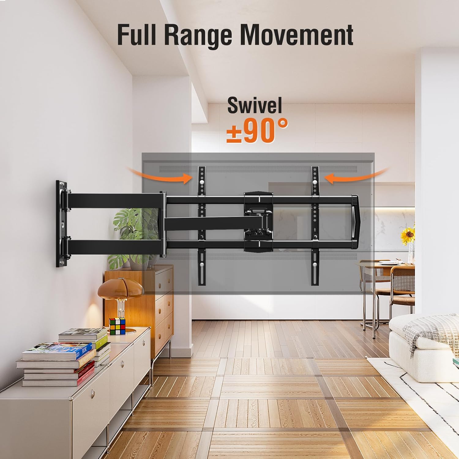 **ELIVED Long Arm TV Mount - Articulating Wall Bracket for 42-75 Inch TVs | 32" Extension, Swivel & Tilt, 99 lbs Capacity**