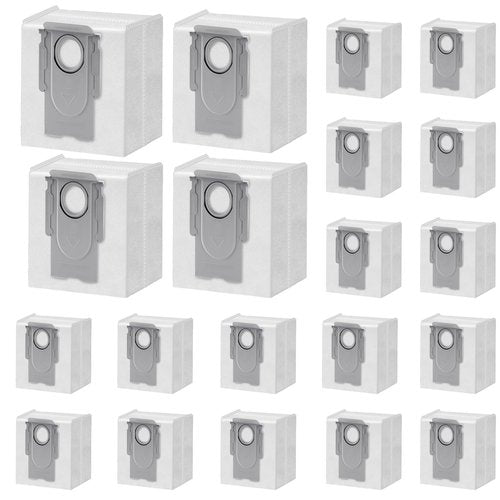 20 Packs Q8 Q7 Q5 Bag Replacement for roborock Q5 Q5+ Q7 Q7+ Q7 Max Q7 Max+ Q8 Max+ S7 MaxV Ultra S8+ S8 Pro Ultra Robot Vacuum Cleaner,Q5 bags:3L Large Capacity Disposable Bag Replacement