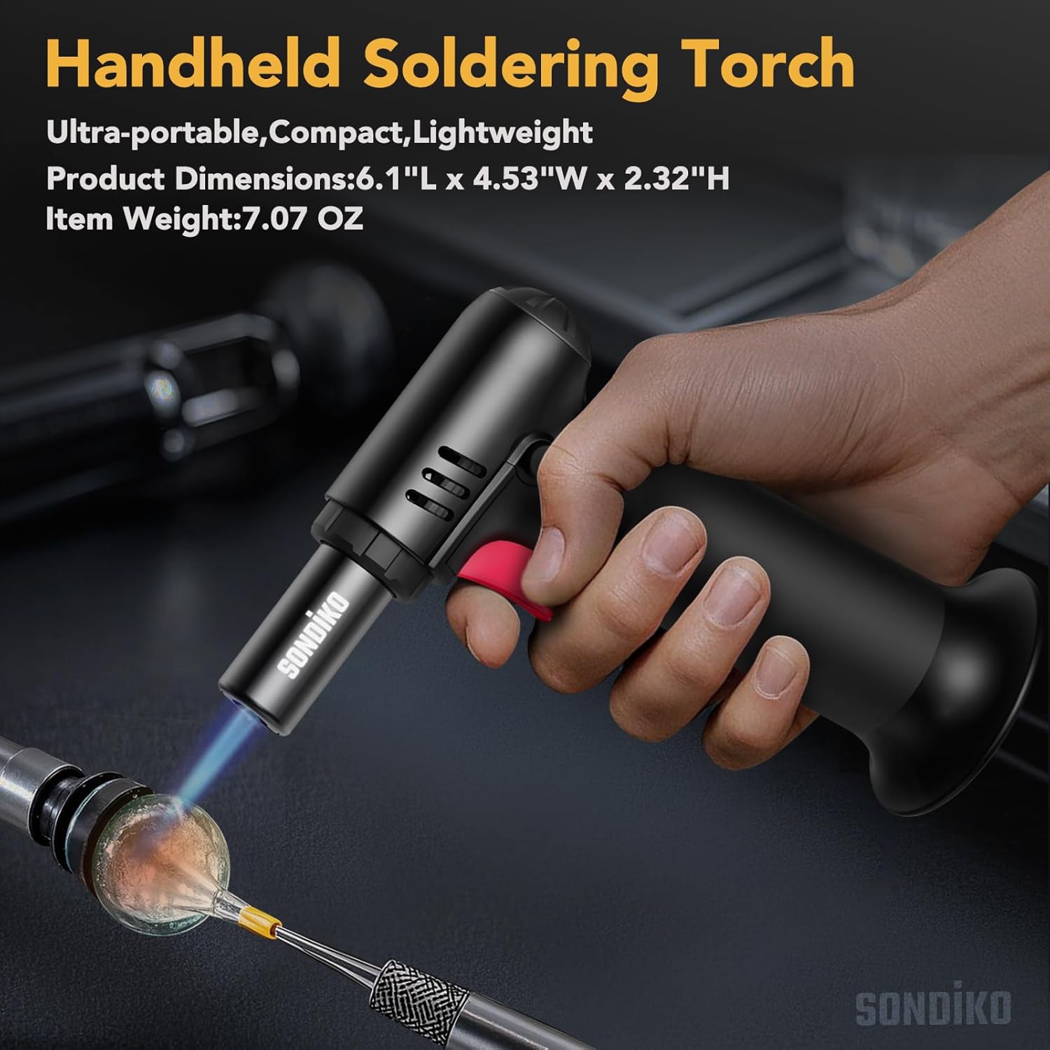 Sondiko Kitchen Torch - Premium Butane Torch Kit with Fuel Refill | Versatile Culinary Tool