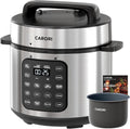 Instant Pot Electric Pressure Cooker - 6 Quart Silver Non-Stick Pot with 12 Preset Functions & Touchscreen