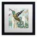 Trademark Fine Art ALI4506-B1616MF "Hummingbird Batik II" Framed Original Artwork, 16x16"