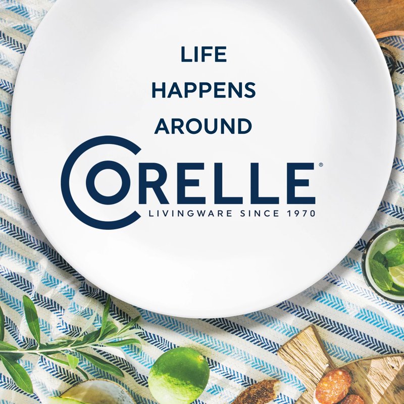 Corelle Madeline 8.5" Glass Salad Plate - 2 Pack