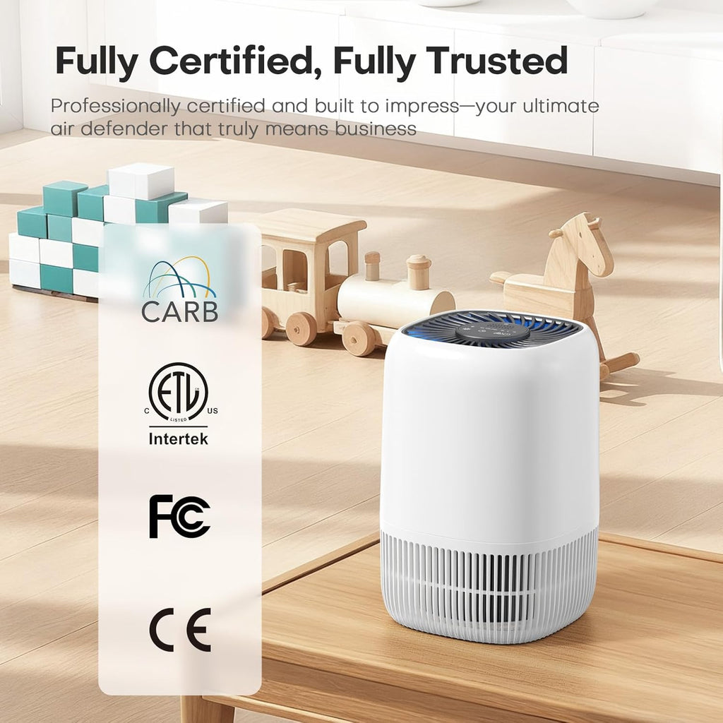 Vital Breeze Air Purifier - High-Efficiency Filter with Night Light & Timer | 2-Pack for Home & Office
