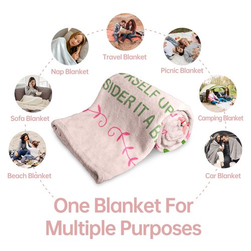Niyewsor Sister Gifts, Sister Birthday Gifts Blanket, Gift for Big Sisters on Mothers Day, Christmas, to My Sis Life is Tough Soft Throw Blanket, 60" x 50"