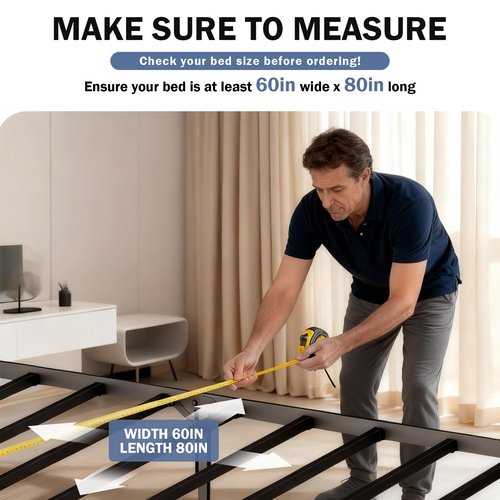 Arzarme Bunkie Board Queen Size 60"x80" for Under Mattress Bed Support, Heavy Duty Reinforced Wood with Anti-Sag, Light Thin/Breathable, Noise Minimizing, Fits Metal Frames/Platform Beds/Sleeper Sofa