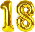 Gold Number Balloon by [Brand Name] - 40 Inch Foil Decoration for 18th Birthday & Wedding Celebrations