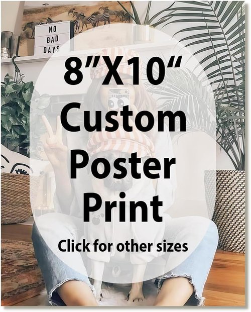 JIMUJIA Custom Canvas Art Print - Personalized 8"x10" Unframed Wall Decor for Home & Office