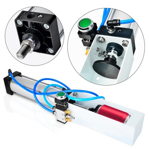 TAISHER Push Valve Aluminum Can Crusher，Eco-Friendly Recycling Tool，Heavy Duty Pneumatic Cylinder Soda Beer Can Crusher