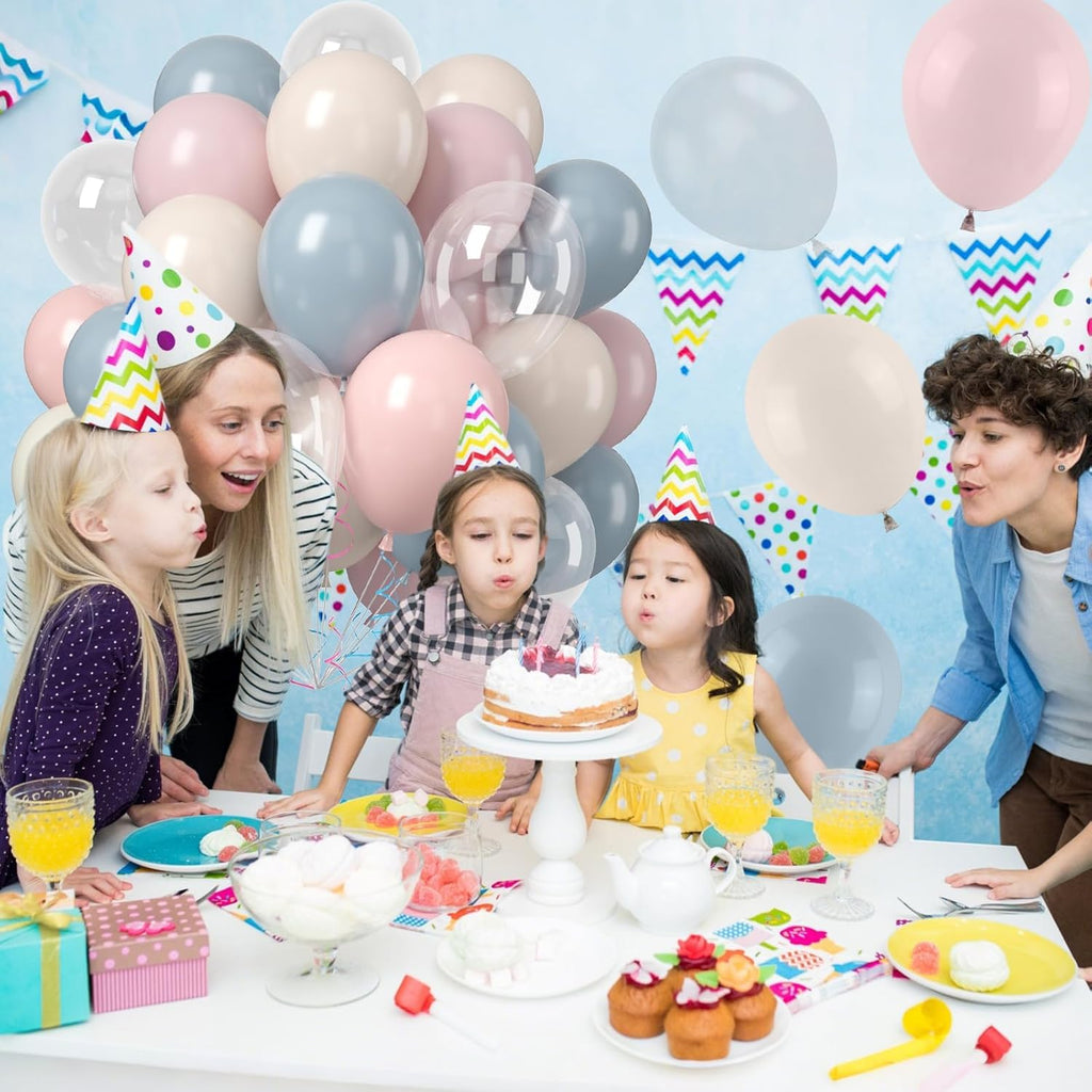 Regine Switzerland 50PCS Gender Reveal Balloon Set - Dusty Pink & Mist Blue 12-Inch Balloons for Baby Shower