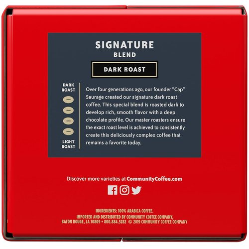 Community Coffee Signature Blend Coffee Pods - Dark Roast, 54 Count, Compatible with Keurig 2.0
