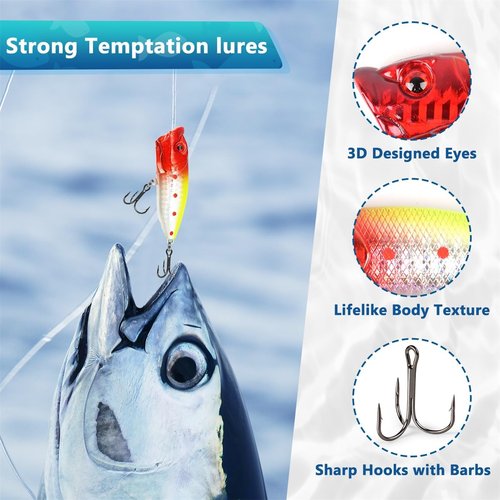 MOVINPE Fishing Advent Calendar - 24 Days of Premium Fishing Lures for Men & Teens | Perfect Christmas Gift