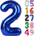 Number 2 Balloon by Night Blue - 40 Inch Sparkling Decoration for 2nd Birthday Parties