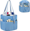 Mesh Shower Caddy - Portable Travel Toiletry Bag for Men & Women | Large Capacity Quick-Dry Design - Blue