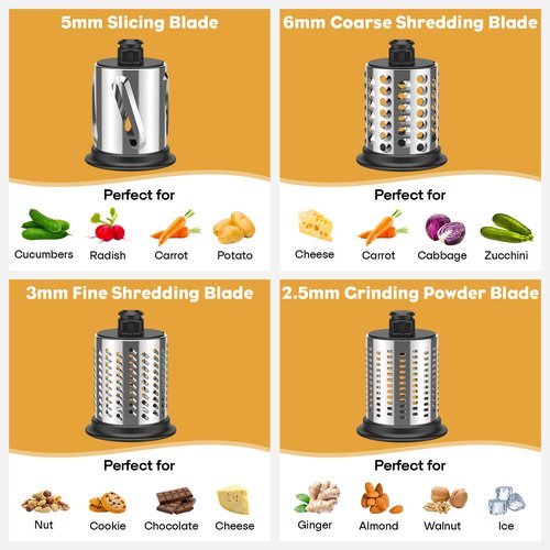 Meat Grinder & Stainless Steel Slicer Shredder Attachment for KitchenAid Stand Mixer, Meat Grinder Attachment with Sausage Stuffing Set and Cheese Grater, For KitchenAid Mixer Attachments