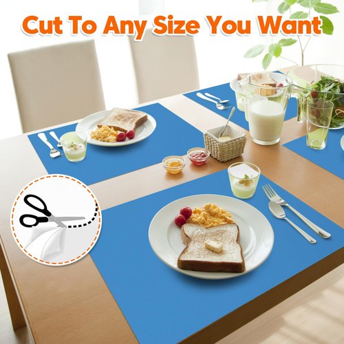Extra Large Silicone Mat, 84”x24” Heat Resistant Mats for Countertop, Cuttable Waterproof Kitchen Counter Mat, Multipurpose Countertop Protector Mat, Silicone Mats for Kitchen Counter (Blue)