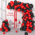 Skiennix Red and Black Balloon Garland Arch Kit - 122PCS Latex Balloons for Birthday & Wedding Decor