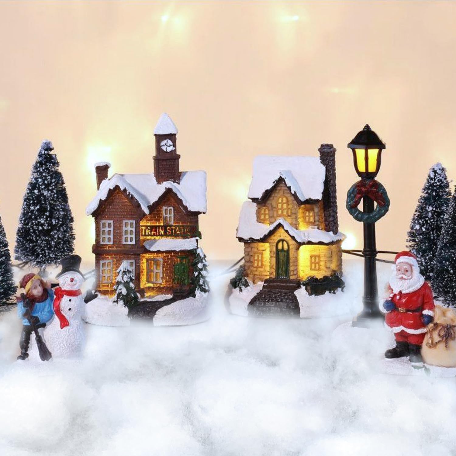 Skiennix Christmas Fake Snow Decor - 5.29 oz Fluffy Artificial Fiber Cotton Snow for Holiday Displays
