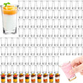 YIMITEE 144 Pack 1.2 OZ Acrylic Shot Glasses Set, Heavy Base Party Shot Glass Bulk, Clear Reusable Mini Cup, Small Kids Drinking Glassware for Whiskey, Liqueur, Jello, Cocktail, Vodka, Rum, Wine Bar