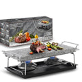 Artestia Hot Stone Steak Cooking Set – Long Heat Retention - Sizzling Steak Plate with Tray & Rack for Family Dinner, Indoor/Outdoor BBQ Grilling Gift