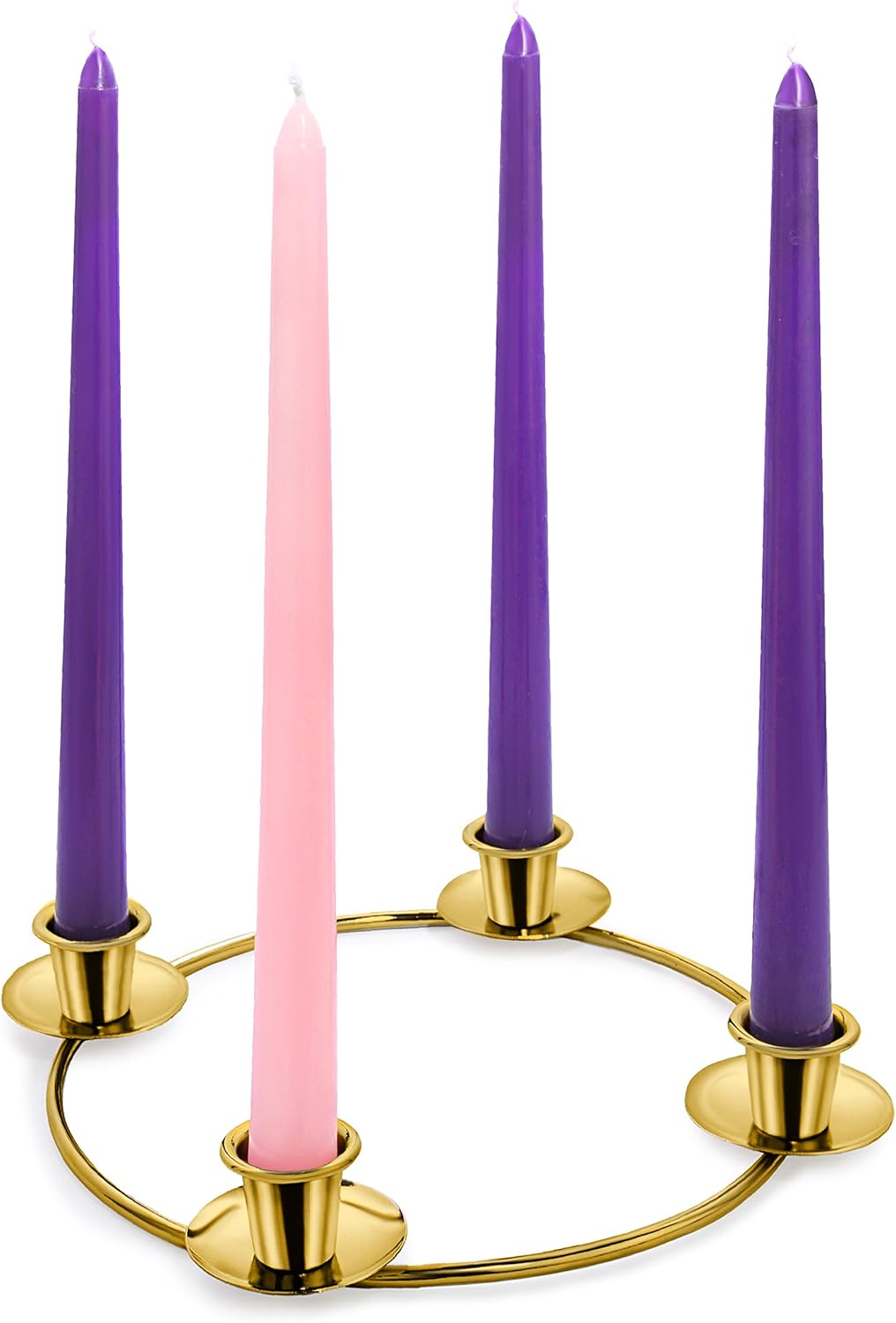 Advent Candle Holder - Elegant Gold Advent Ring for Taper Candles | Perfect Centerpiece for Holiday Décor