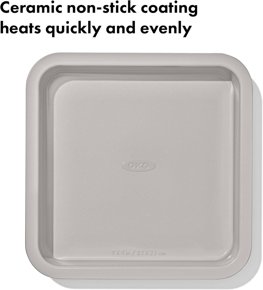 OXO Good Grips 9” Square Cake Pan - Non-Stick Pro Ceramic Coated Bakeware in Storm Blue