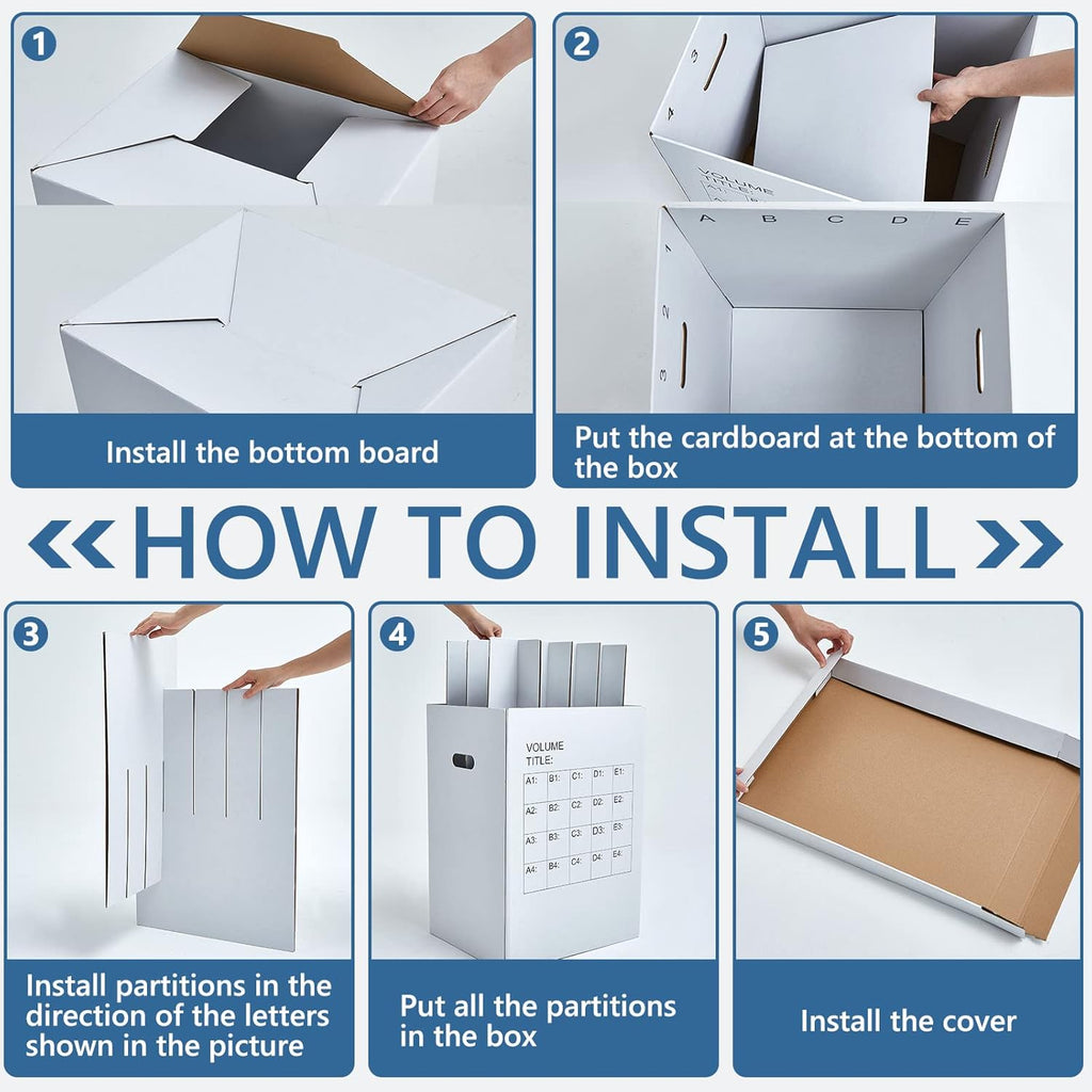 PerKoop Blueprint Holder | 2-Pack Storage Organizer with 40 Slots | 25 x 17.7 x 14.2 Inch for Home & Office