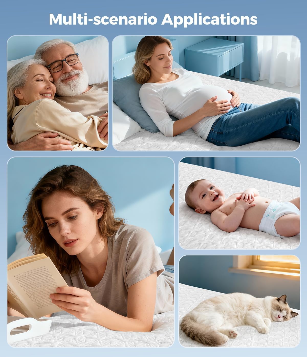 Skiennix Waterproof Mattress Protector - Soft, Breathable Twin Size Pad with Deep Pocket | Noiseless Cooling Cover