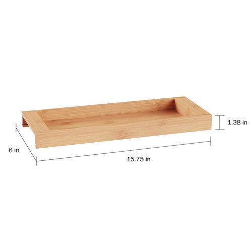 Bamboo Bathroom Vanity Tray-Natural Wood Eco-Friendly Holder for Towels, Toiletries, Cosmetics, Décor and More-Modern Bath Accessories by Lavish Home