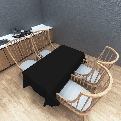 Childom Plastic Tablecloths - 3 Pack Black Disposable for Rectangle Tables 54" x 108" | Perfect for Parties & Events