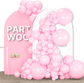 PartyWoo Baby Pink Balloons - 155-Piece Arch Kit with Various Sizes for Baby Shower & Birthday Decor